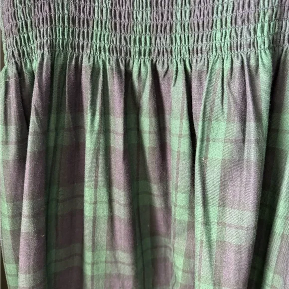 Plaid Smocked Midi Dress - Picture 4 of 5